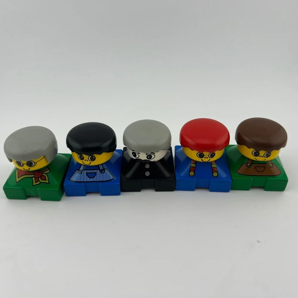 Vintage LEGO DUPLO People Figures Lot of 5 Assorted Characters Minor Wear